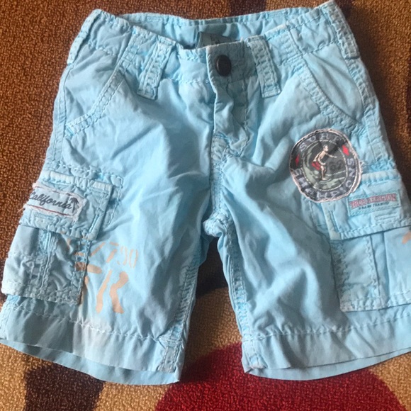 blue true religion shorts